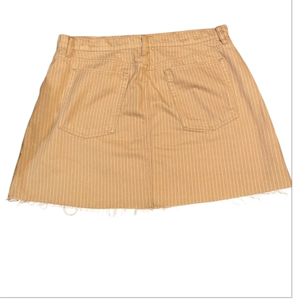 FRAME  High N Tight Striped Denim Mini Skirt Size 34